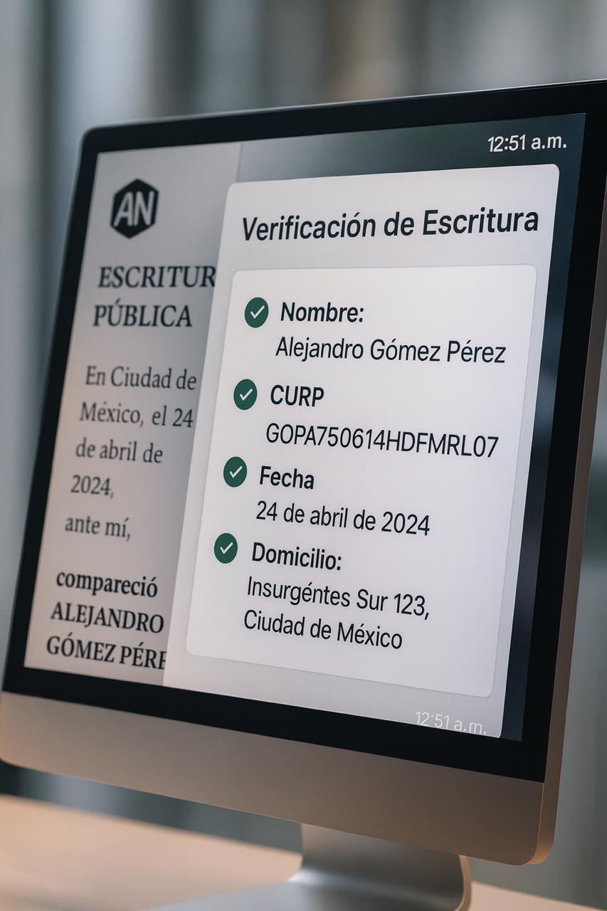 Bot de WhatsApp atendiendo clientes de notaría las 24 horas