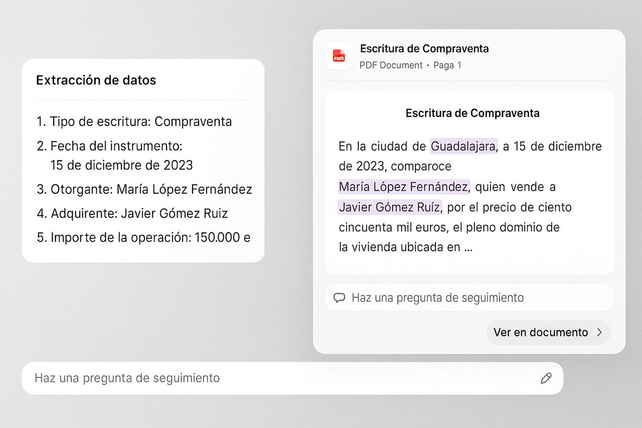 Tablero visual de gestión de expedientes notariales estilo Kanban de Aurinot