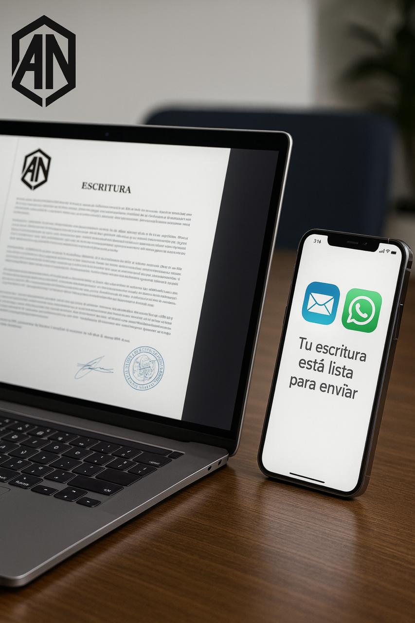 Escritura notarial generada automáticamente desde conversación de WhatsApp